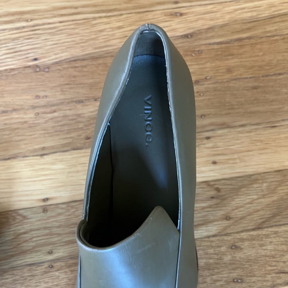 Vince Narissa Leather Block Heel Clogs - Picture 4 of 8